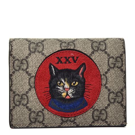 gucci cat card case|Gucci card case with lanyard.